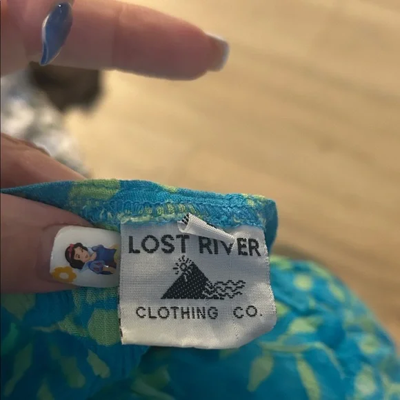 Chic Sleeveless Blue and Green Leaf Dress - Picture 3 of 5